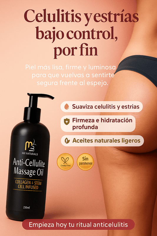 M3 Naturals Aceite Reafirmante Anticelulitis + Células madre✨