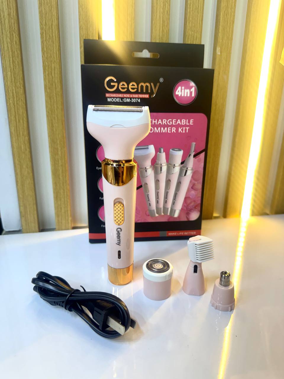 DEPILADORA GEEMY RECARGABLE 4 EN 1